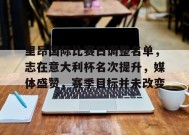 开云入口-里昂国际比赛日调整名单，志在意大利杯名次提升，媒体盛赞，赛季目标并未改变的简单介绍