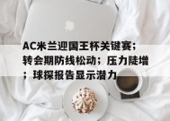 kaiyun-包含AC米兰迎国王杯关键赛；转会期防线松动；压力陡增；球探报告显示潜力的词条